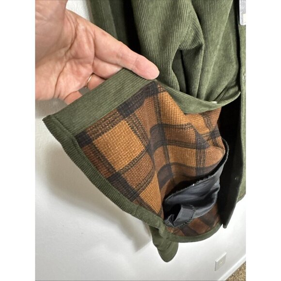 Outlander Atticus MN Men's M Shacket Corduroy Olive Pockets NWT - Picture 7 of 11